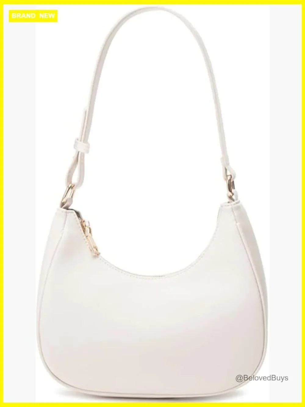 PU Leather Hobo Tote with Zipper Closure Adjustable Strap Mini Shoulder Bag